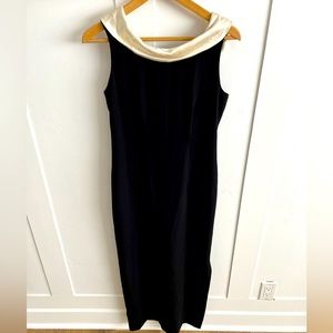 OLEG Cassini Black Tie sleeveless Gown Size 4